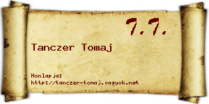 Tanczer Tomaj névjegykártya